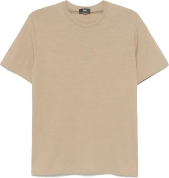 Herno Tops, Heren, Beige, M, Katoen, Casual T-shirt