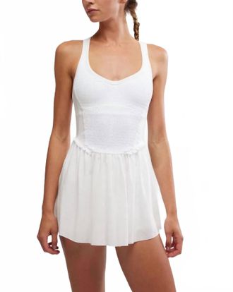 Free People Smockin Hot Mini Dress In White