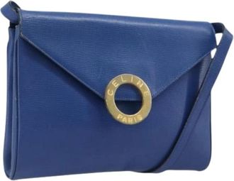 Celine Pre-owned Vintage Schoudertas - Dames - Vintage Schoudertas - Blauw - ONE Size - Leer - Vintage