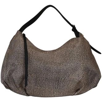 Borbonese Shoulder Bags, female, Gray, Size: ONE SIZE Prive Hobo Bag Medium