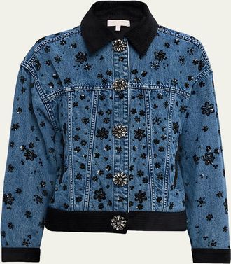 Ramy Brook Robin Embellished Denim Jacket