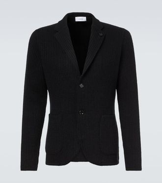 Lardini Ribbed-knit cashmere cardigan