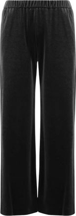 F.it Stretch Velvet Pants - Dames - Wijde Broeken - Zwart - S - Polyester - Broeken