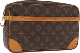 Louis Vuitton Pre-owned Vintage Canvas Clutch - Dames - Vintage Clutch - Bruin - ONE Size - Vintage