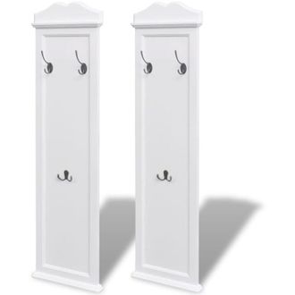 vidaXL Percheros 2 Unidades Blancos Vidaxl