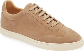 Brunello Cucinelli Suede Low Top Sneaker in Beige at Nordstrom, Size 10Us