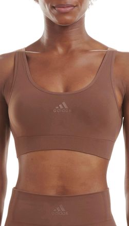 adidas Bustier ADIDAS SPORTSWEAR Active Seamless Micro Stretch, Damen, Gr. XS, N-Gr, braun (302, t.mocha), Microtouch, Obermaterial: 89% Polyamid, 11% Elasth