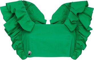 Philipp Plein Dames, Tops, Groen, Maat: M Katoen