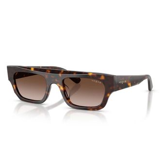 Vogue Sunglasses, unisex, Brown, Size: 51 MM Rectangular Acetate Sunglasses