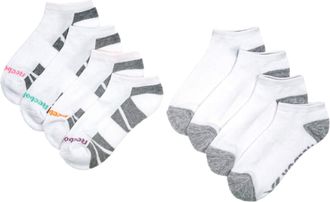 Reebok Ladies Cushion Low Cut Socks (8 Pack), White, One Size