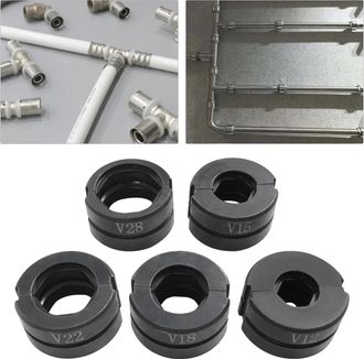 OEM Herramienta De Crimpado, Compatible Con Tubos De Cobre De 12 Mm A 28 Mm, 5 Tama&ntilde;os De Mordazas, Color Negro