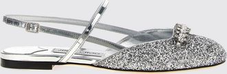 Jimmy Choo London Ballerina slingback Belinda Jimmy Choo in pelle laminata e glitter
