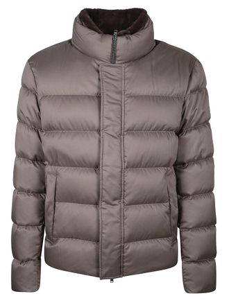 Herno Arendelle Quilted Brown Bomber Jacket