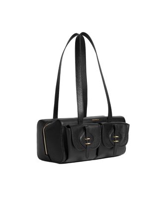 Coccinelle Womens Shoulder Bag Mavery Pocket Black Leather