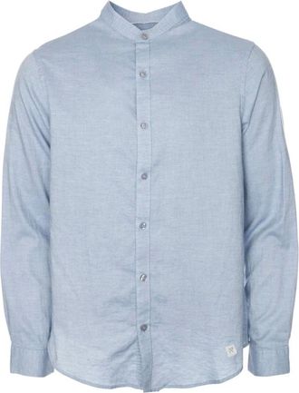 Nowadays Oxford Melange Shirt - Heren - Casual Overhemden - Blauw - M - Katoen - Overhemden