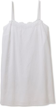 Petite Plume Fleur Cotton Voile Slip Nightgown in White at Nordstrom, Size X-Small