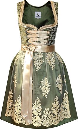 Traje Tradicional Colección Exclusiva Traje Tirolés Midi Alpenmärchen Con Delantal De Encaje - Tallas 32-54, Color Rosa Claro, Colección Exclusiva Traje Tirolesa