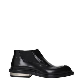 Jil Sander Black Leather Ankle Womens Boots