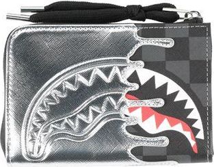 Sprayground SILVER SIDE DRIP BLACK CHECK WALLET
