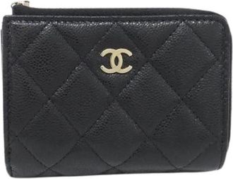 Chanel Tweedehands leren portemonnees - Dames - Vintage Accessoires - Zwart - ONE Size - Vintage
