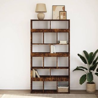 Berkfield Home Classic Bookcase Smoked Oak 100x33x187.5 cm Engineered Wood in Brown