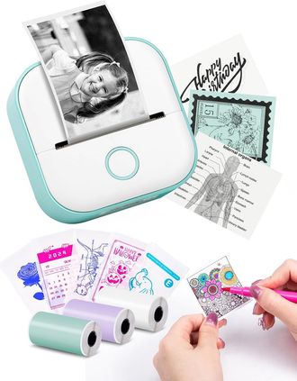 OEM Impresora Mini Moking - Impresora T&eacute;rmica Mini T02 Para Etiquetas, Impresora Port&aacute;til Sin Tinta Para Etiquetas, Impresora Bluetooth De Bolsillo Para N
