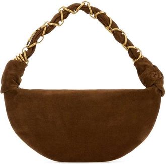 Saint Laurent Brown Suede Amalia Shoulder Bag