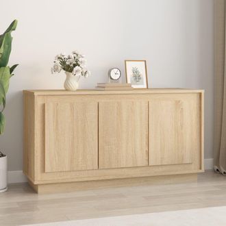 Berkfield Home Sideboard Sonoma Oak 102x35x55 cm Engineered Wood in Brown | Size: 102 x 35 x 55 cm