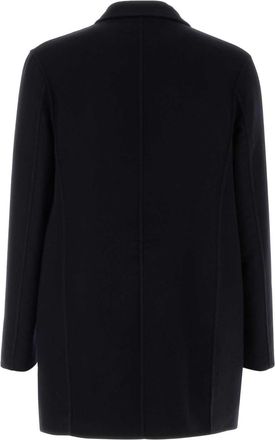 Jil Sander Mens Midnight Blue Cashmere Blend Coat 402 Camicie Shirt