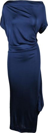 Vivienne Westwood Utah in Lycra Midi Jurk - Dames - Casual kleedjes - Blauw - M - Kleedjes