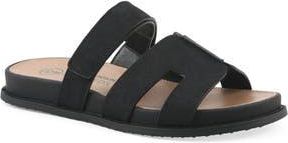 White Mountain Mazi Slide Sandal in Black/Smooth at Nordstrom Rack, Size 8.5
