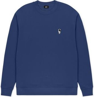 Dalix Astronaut Relaxed Midweight Fleece Crewneck Sweatshirt in Cobalt at Nordstrom, Size Xx-Large