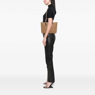 Chanel Hobo Bags - 2018 Small Quilted Calfskin Easy Shopping Tote - Gr. unisize - in Braun - für Damen