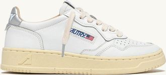 Autry SNEAKERS MEDALIST LOW IN PELLE BIANCA E ARGENTO