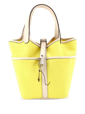 Herm&egrave;s Cargo Picotin Lock Bag Canvas and Swift PM bucket bag - Neutrals