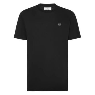 Philipp Plein T-Shirts, male, Black, XL, Round Neck T-Shirt Hexagon
