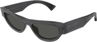 Gucci Cat Eye Zonnebril - Dames - Zonnebrillen - Grijs - 53 MM - Nylon - Accessoires