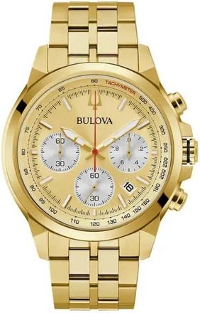 Bulova Classic Chronograph Quartz Champagne Dial Mens Watch 97B217