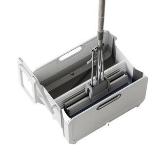 OEM Cubo De Fregona Plegable Con Ruedas, Herramienta Blanca De Doble Barril