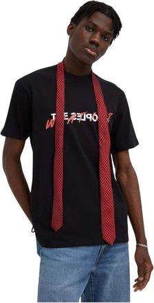 The Kooples Bedruikt Katoenen T-shirt - Heren - T-shirts - Zwart - M - Katoen - Tops