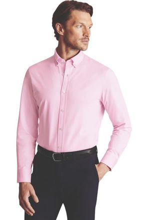 CHARLES TYRWHITT 4 Way Stretch Jersey Shirt in Light Pink at Nordstrom, Size Medium
