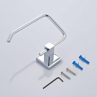 OEM Portarrollos De Papel Higi&eacute;nico Moderno Para Montaje En Pared, De Acero Inoxidable Cromado Plateado, Con Base Cuadrada