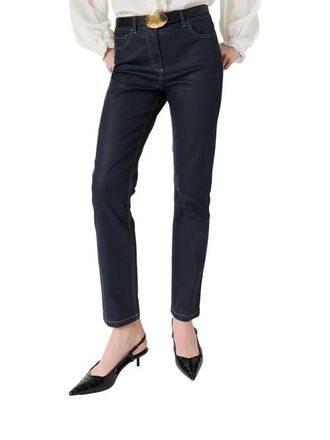 Gerard Darel Aya Coated Slim Jeans in Navy Blue at Nordstrom, Size 10