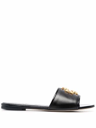 Tory Burch Eleanor slippers - Zwart