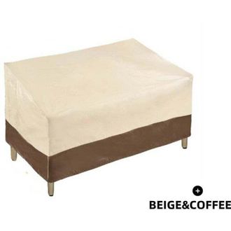 OEM Copridivano Da Giardino Doppio, Impermeabile E Resistente, Taglia Piccola (standard), Beige E Marrone (420d), 1478 X 279 Cm