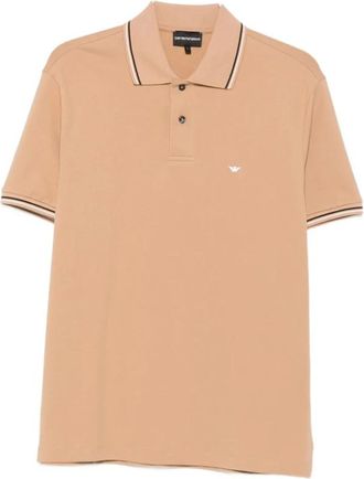 Emporio Armani Tops, Heren, Beige, XL, Katoen, Essential Poloshirt