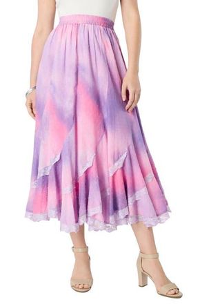Roaman's Plus Size French Skirt in Lavender Soft Mist at Nordstrom, Size 20