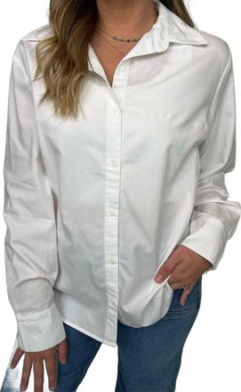 Bella Dahl Womens Clean Wide Collar Shirt In White