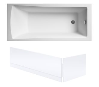 Balterley Square 1700x700 Bath Set - Leg Set & Front & End Bath Panels in White