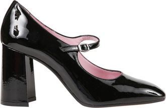 Carel Zwarte- stijlvolle handtas van zwart lakleer - Dames - Pumps - Zwart - 37 EU - Leer - Schoenen
